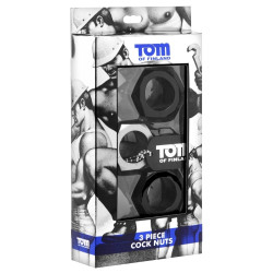 Tom of Finland Lot de 3 Cockrings Souples Cock Nuts